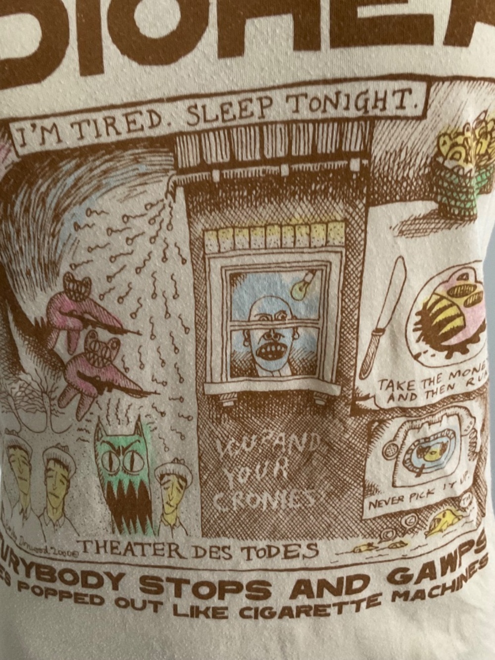 Beige Radio Head tee shirt,M - Picture 3 of 10
